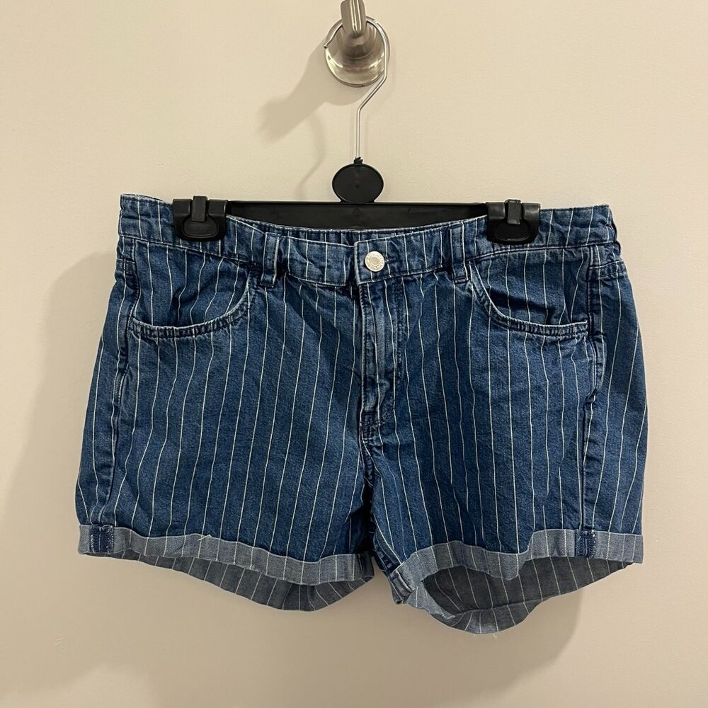 Stripy Denim Shorts